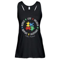 Love Respect Acceptance Support Autism Awareness Ladies Essential Flowy Tank