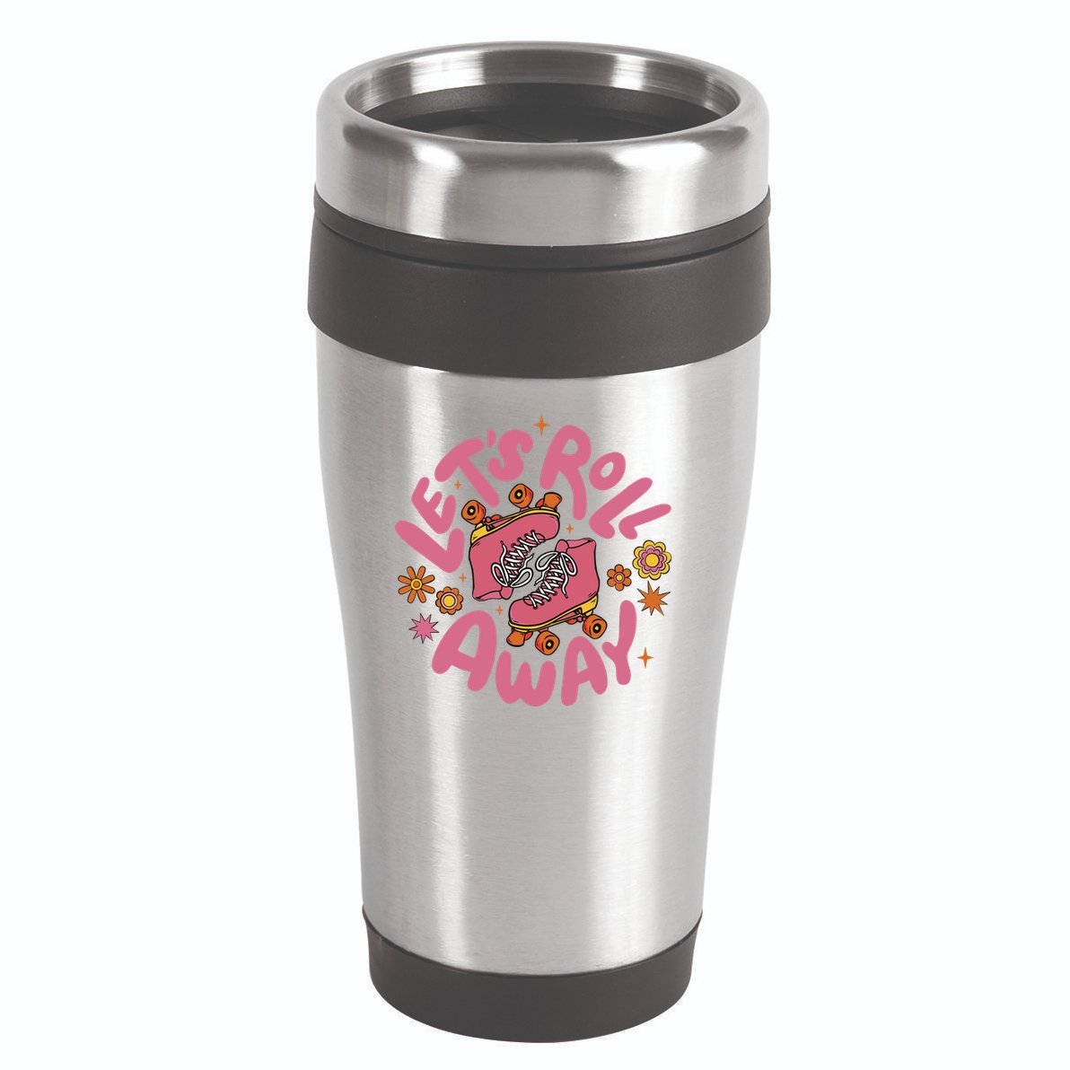 Let's Roll Away Skate 16oz Travel Tumbler