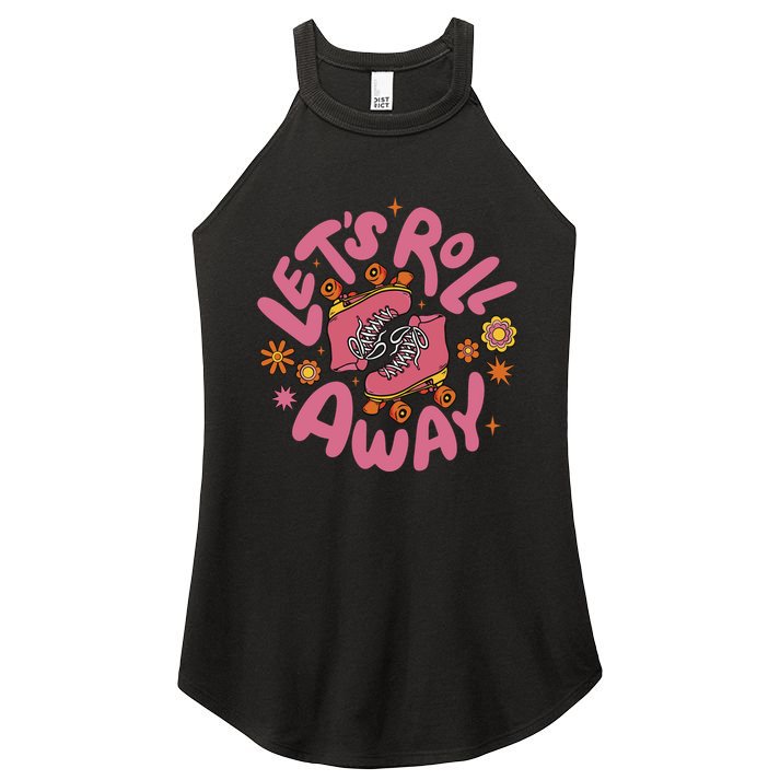 Let's Roll Away Skate Women's Perfect Tri Rocker Tank