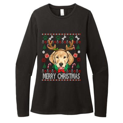 Labrador Retriever Antlers Christmas Xmas Gift For Girls Funny Gift Womens CVC Long Sleeve Shirt