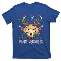 Labrador Retriever Antlers Christmas Xmas Gift For Girls Funny Gift T-Shirt