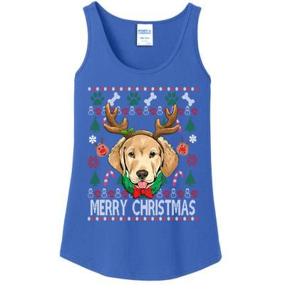 Labrador Retriever Antlers Christmas Xmas Gift For Girls Funny Gift Ladies Essential Tank