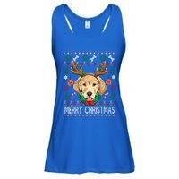 Labrador Retriever Antlers Christmas Xmas Gift For Girls Funny Gift Ladies Essential Flowy Tank