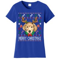 Labrador Retriever Antlers Christmas Xmas Gift For Girls Funny Gift Women's T-Shirt