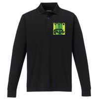 Lucky Rhino Animal St Patrick's Day Irish Gift Performance Long Sleeve Polo