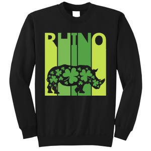 Lucky Rhino Animal St Patrick's Day Irish Gift Sweatshirt