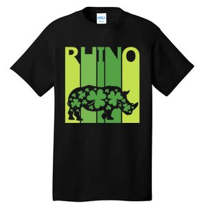 Lucky Rhino Animal St Patrick's Day Irish Gift Tall T-Shirt