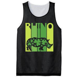 Lucky Rhino Animal St Patrick's Day Irish Gift Mesh Reversible Basketball Jersey Tank