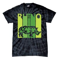 Lucky Rhino Animal St Patrick's Day Irish Gift Tie-Dye T-Shirt