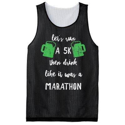 Let's Run A 5K And Drink Like It Was A Marathon St Patty's Mesh Reversible Basketball Jersey Tank