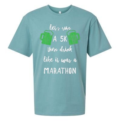 Let's Run A 5K And Drink Like It Was A Marathon St Patty's Sueded Cloud Jersey T-Shirt