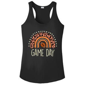 Leopard Rainbow American Football Game Day Sport Ladies PosiCharge Competitor Racerback Tank