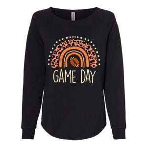 Leopard Rainbow American Football Game Day Sport Womens California Wash Sweatshirt