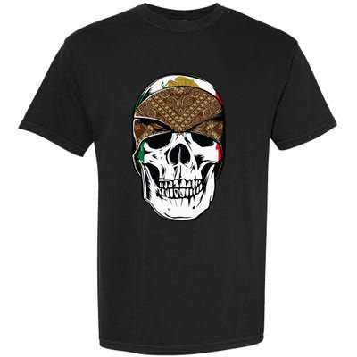 Low Rider Art Brown Bandana Aztec Skull Chicano Pride La Og Garment-Dyed Heavyweight T-Shirt