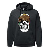 Low Rider Art Brown Bandana Aztec Skull Chicano Pride La Og Performance Fleece Hoodie