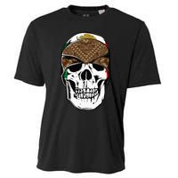 Low Rider Art Brown Bandana Aztec Skull Chicano Pride La Og Cooling Performance Crew T-Shirt