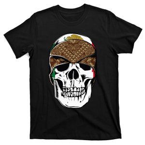 Low Rider Art Brown Bandana Aztec Skull Chicano Pride La Og T-Shirt