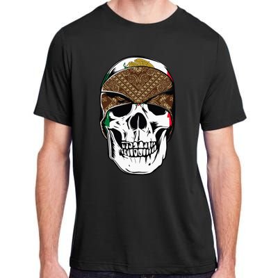 Low Rider Art Brown Bandana Aztec Skull Chicano Pride La Og Adult ChromaSoft Performance T-Shirt