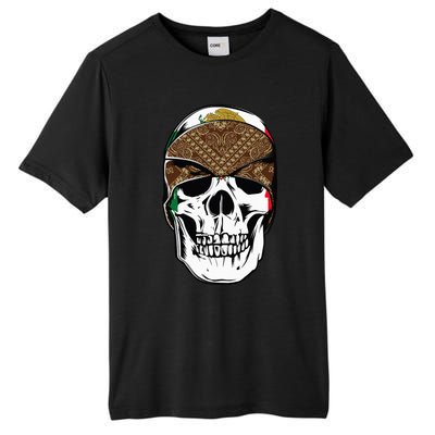 Low Rider Art Brown Bandana Aztec Skull Chicano Pride La Og Tall Fusion ChromaSoft Performance T-Shirt