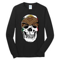 Low Rider Art Brown Bandana Aztec Skull Chicano Pride La Og Tall Long Sleeve T-Shirt