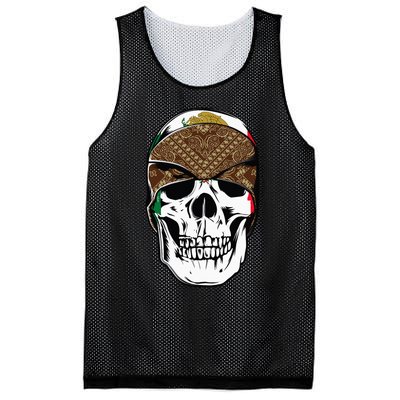 Low Rider Art Brown Bandana Aztec Skull Chicano Pride La Og Mesh Reversible Basketball Jersey Tank