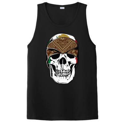 Low Rider Art Brown Bandana Aztec Skull Chicano Pride La Og PosiCharge Competitor Tank