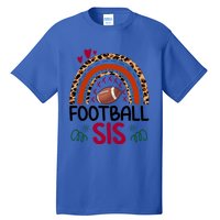 Leopard Rainbow American Football Sis Family Matching Sister Gift Tall T-Shirt