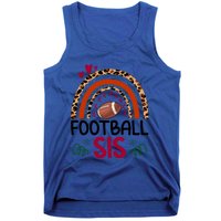 Leopard Rainbow American Football Sis Family Matching Sister Gift Tank Top