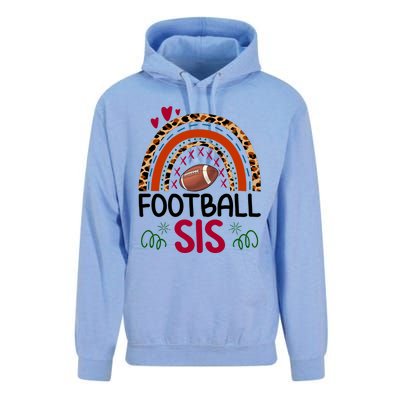 Leopard Rainbow American Football Sis Family Matching Sister Gift Unisex Surf Hoodie