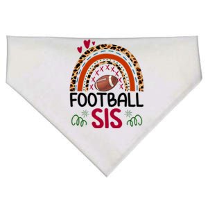 Leopard Rainbow American Football Sis Family Matching Sister Gift USA-Made Doggie Bandana