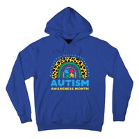 Leopard Rainbow Autism Awareness Month Teacher Gift Hoodie