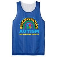 Leopard Rainbow Autism Awareness Month Teacher Gift Mesh Reversible Basketball Jersey Tank