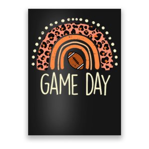 Leopard Rainbow American Football Game Day Sport Wo Girls Poster