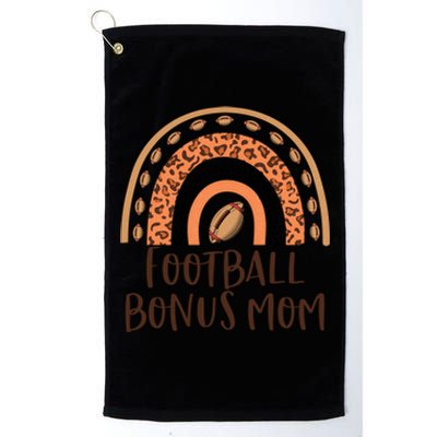 Leopard Rainbow American Football Bonus Mom Game Day Vibes Gift Platinum Collection Golf Towel