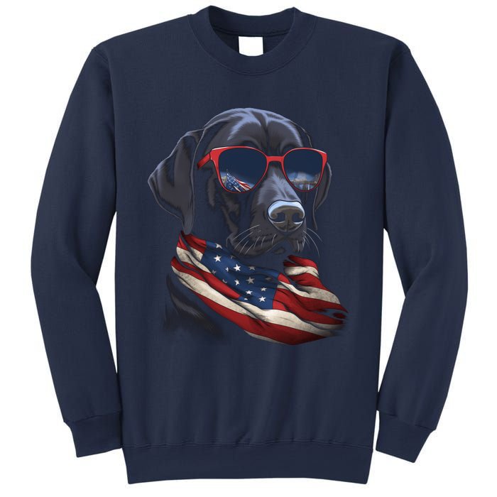 Labrador Retriever American Flag USA Tee 4th July Gifts Sweatshirt