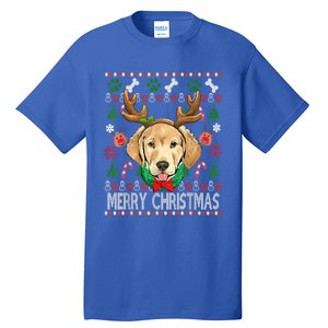 Labrador Retriever Antlers Christmas Ugly Christmas Sweater Cute Gift Tall T-Shirt