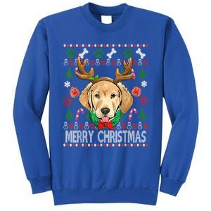 Labrador Retriever Antlers Christmas Ugly Christmas Sweater Cute Gift Tall Sweatshirt