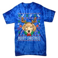 Labrador Retriever Antlers Christmas Ugly Christmas Sweater Cute Gift Tie-Dye T-Shirt