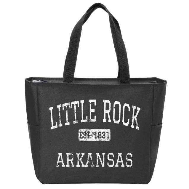 Little Rock Arkansas Ar Vintage Zip Tote Bag