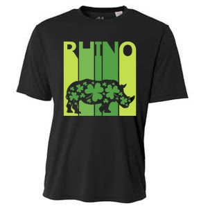 Lucky Rhino Animal St Patrick's Day Irish Gift Cooling Performance Crew T-Shirt