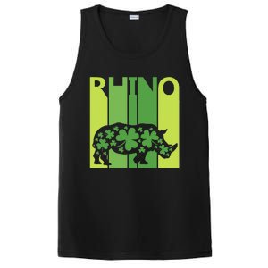 Lucky Rhino Animal St Patrick's Day Irish Gift PosiCharge Competitor Tank