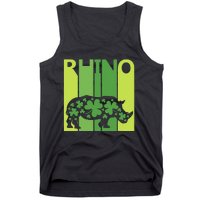 Lucky Rhino Animal St Patrick's Day Irish Gift Tank Top