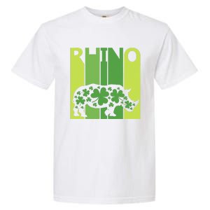 Lucky Rhino Animal St Patrick's Day Irish Gift Garment-Dyed Heavyweight T-Shirt