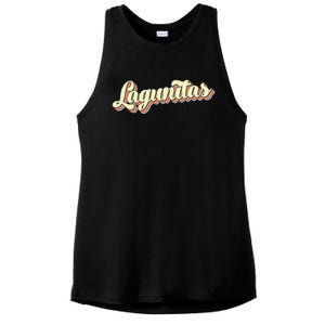 Lagunitas Retro Art Baseball Ladies PosiCharge Tri-Blend Wicking Tank