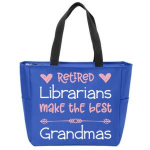 Librarian Retiret Best Grandmas / Love Library Retired Funny Gift Zip Tote Bag