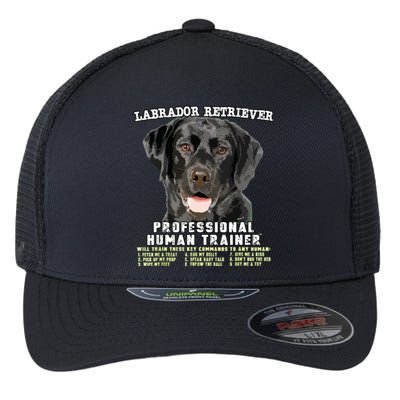 Labrador Retriever Black Lab Professional Human Trainer Flexfit Unipanel Trucker Cap