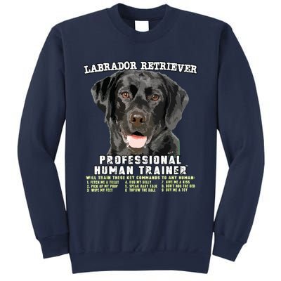 Labrador Retriever Black Lab Professional Human Trainer Sweatshirt