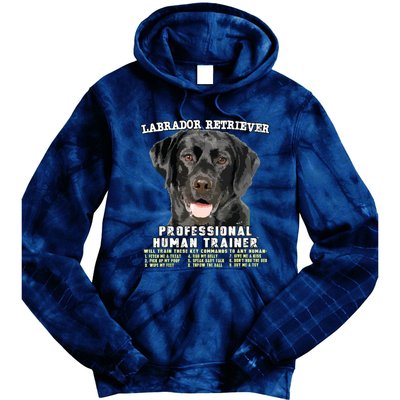 Labrador Retriever Black Lab Professional Human Trainer Tie Dye Hoodie