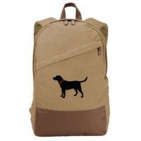 Labrador Retriever Black Cotton Canvas Backpack