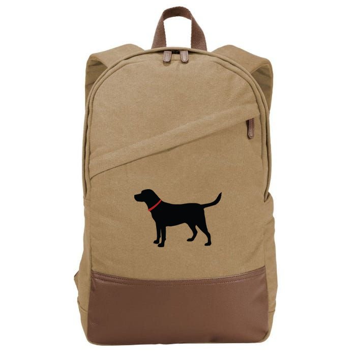 Labrador Retriever Black Cotton Canvas Backpack